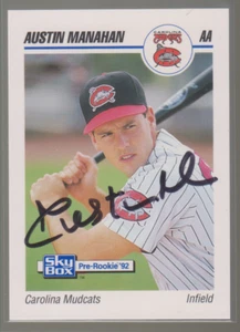 Skybox 1992 autografiado Austin Manahan - Carolina Mudcats - Imagen 1 de 1