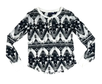 Suéter para mujer Polo Ralph Lauren negro blanco azteca Foto 1 de 2