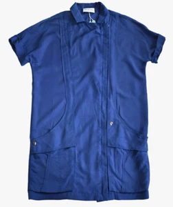 EMILIO PUCCI Blue Rayon Short-Sleeve Dress Tunic Top I-44 US-10 UK-12 F-40 - Picture 1 of 22