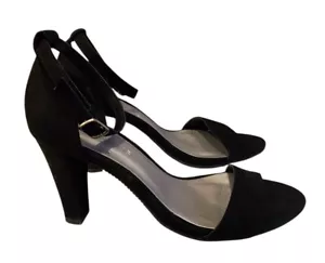 Correa de tobillo J D Williams Peep Toe imitación gamuza tacón bloque sin cordones para mujer Reino Unido 4 - Imagen 1 de 11