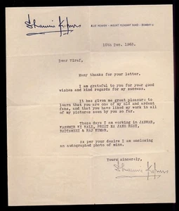 1963 India Bollywood Actor Shammi Kapoor Autograph Letter & Autographed Photo - Picture 1 of 4