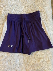 Under Armour women’s sz. XS purple w/ white sport shorts. Comfortable  - Picture 1 of 8