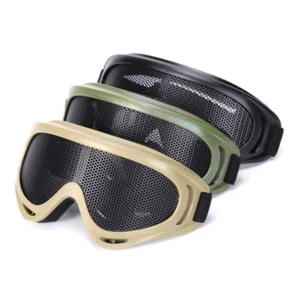Tactical Airsoft Hunting Metal Mesh Lens Goggle Sports Safety Eyewear Glasses Je - Picture 1 of 14