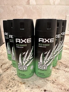 6pk AXE Essence Deodorant Body Spray 4oz WILD BAMBOO CUCUMBER VETIVER No Alumin - Picture 1 of 1