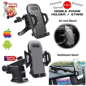 2-in1 CAR SMARTPHONE MOBILE PHONE APPLE IPHONE ANDROID SAMSUNG HOLDER STANDS - Picture 1 of 6