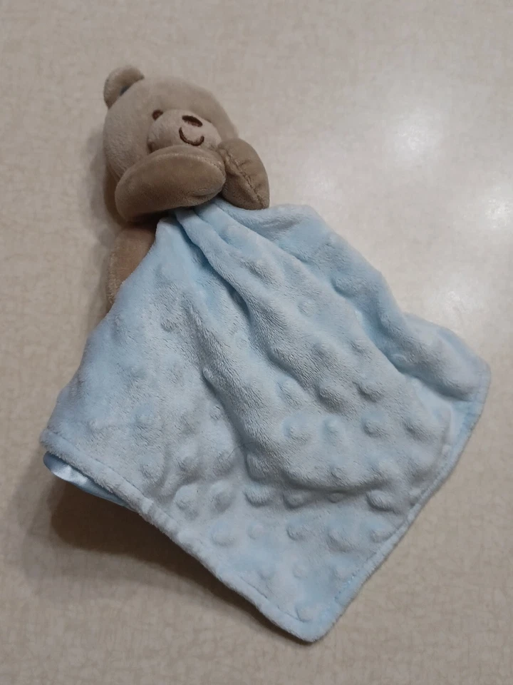 Oso de peluche Child Of Mine Carter's Baby Lovey azul minky Foto 1 de 4