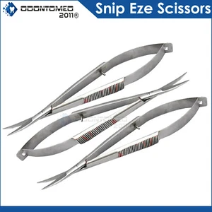 Lot of 3 Snip-Eze Easy-Squeeze Scissors 4-3/4" Sewing Embroidery Quilting Curved - Picture 1 of 3