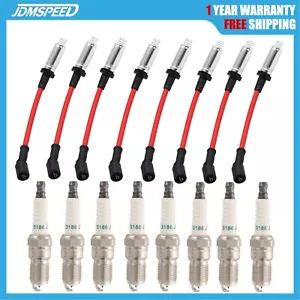 41-110 Iridium Spark Plugs & M8-48322 Spark Plug Wires Fit 5.3 6.0L 6.2L - Picture 1 of 21