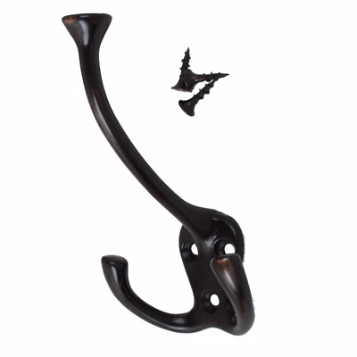 GLIDERITE HARDWARE GlideRite Large Robe/Coat/Hat Tri-Hook Oil Rubbed Bronze - 7011-ORB-1
