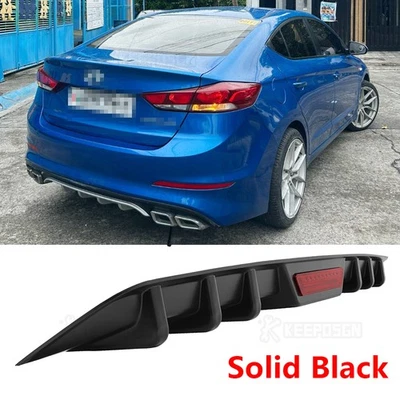 Difusor trasero ABS aleta de tiburón parachoques alerón divisor de labios para Hyundai Elantra Foto 1 de 4