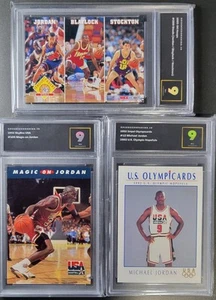 Michael Jordan MINT 9 Slab Lot - featuring three HOF GOAT Jordan MINT 9 Slabs - Picture 1 of 8