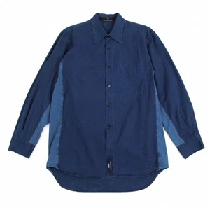 Stone Island Dyed Side Stripe Switch Shirt Indigo Men Used - Picture 1 of 12