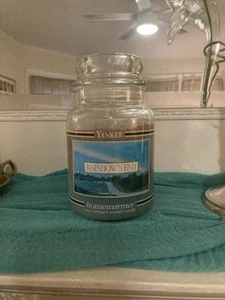 Yankee Candle RARE BLACK LABEL NOS Rainbow's End Large 22 oz Single Wick NEW!! - Picture 1 of 7