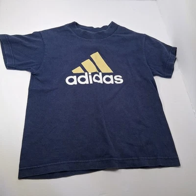 Adidas рубашка логотип желтый и белый темно-синий 4T мальчиков - Изображение 1 из 4