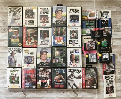 26 Sega Genesis Games LOT Complete Sports NHL 95 NBA Live NFL Soccer PGA Golf ++ - Image 1 of 4