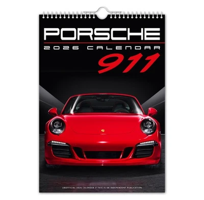 THE CALENDAR KING 2026 Wall Calendar - Porsche 911 - cars - motoring - vehicles