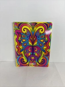 VTG Lisa Frank Butterfly Spiral Paper Notebook Bright Colorful Y2K Retro Vibrant - Picture 1 of 12