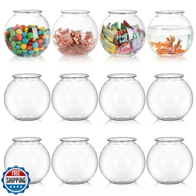 Paquete de 12 cuencos de hiedra de plástico Okllen, cuenco de pescado redondo de 16 OZ jarrones irrompibles arco Foto 1 de 4