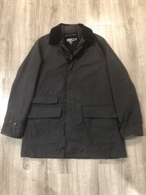 Casaco polo masculino Ralph Lauren trabalho carro médio com zíper no forro preto inverno - Imagem 1 de 4