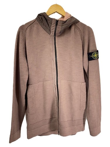Felpa con cappuccio e zip Stone Island rosa poliestere taglia L tinta unita #EG ADA