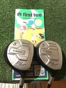Mizuno Blue Rage T-Zoid Forged Woods Set 3W & 5W Regular Exsar Platinum Graphite - Picture 1 of 11