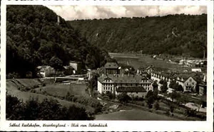 KARLSHAFEN ~1950/60 Weserbergland Diemel-Brücke, Weser, Blick vom Bickenbusch AK - Picture 1 of 2