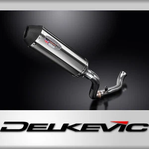 KTM 690 Duke 2013-18 Delkevic Slip On 13.5" X-Oval Kit de silenciador de escape de acero inoxidable - Imagen 1 de 5