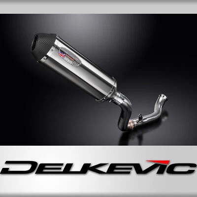 KTM 690 Duke 2013-18 Delkevic Slip On 13.5" X-Oval Stainless Exhaust Muffler Kit - Image 1 of 4