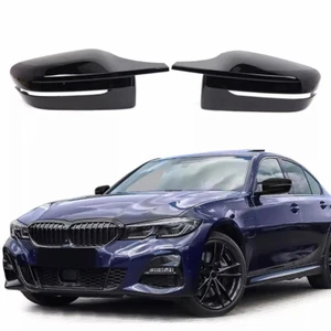 Spiegelkappen Sport Schwarz Glanz zum Austausch passend Für BMW 3er G20 G21 2018 - Picture 1 of 8
