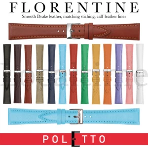 FLORENTINE Premium DRAKE Leather Taper+ Watch Straps - by CINTURINI POLETTO (IT) - Picture 1 of 24