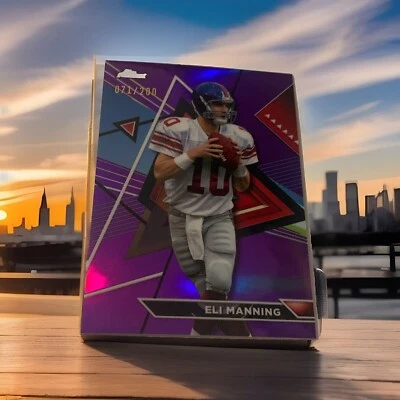 2024 Topps Composite Eli Manning Finest Purple Refractor #/200 #218 Giants - Image 1 of 4