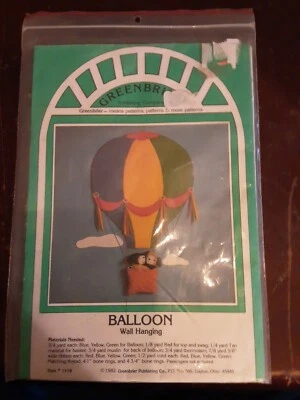 Greenbrier Ballon Wall Hanging Pattern 1982 Style 1118 - Image 1 of 2