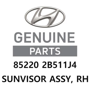 Genuine OEM Sun Visor RH Gray 852202B511J4 for 2006?2009 Hyundai Santa Fe - Picture 1 of 3