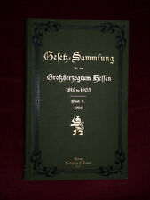 1906 Band V Gesetz-Sammlung für das Grossherzogtum Hessen antik buch 1907