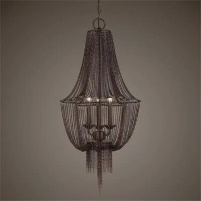 Uttermost Lezzeno 3 Draped Jewelry Chain Chandelier in Dark Bronze - Image 1 of 3