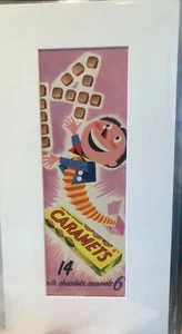 Original Vintage matted 1953 Confectionary Advert Frys Milk Chocolate Caramets - Picture 1 of 1
