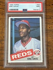1985 Topps ERIC DAVIS Rookie Card RC #627 PSA 9 REDS HOF! Vintage MLB