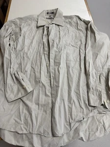 Geoffrey Beene Shirt Men's XXL 16 34/35 Beige Button Up Long Sleeve Formal - Picture 1 of 20
