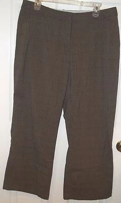 WORTHINGTON~BROWN Plaid DRESS PANTS~sz 14 PETITE Short 14P~NEW Womens Slacks - Image 1 of 4