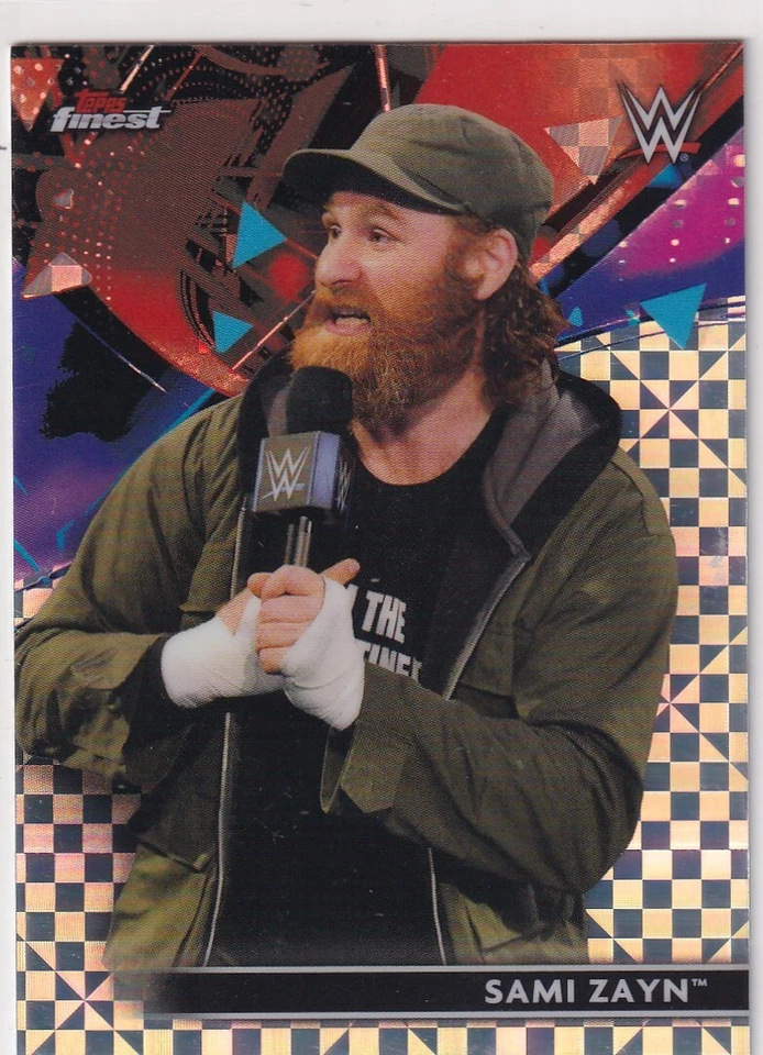 2021 TOPPS FINEST WWE X-FRACTORS SAMI ZAYN WRESTLING REFRACTORS GE-3372 - Image 1 of 1