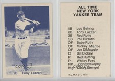1975 TCMA All Time New York Yankee Team Blue Tony Lazzeri HOF