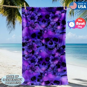 Skeleton Extra Large Beach Towel Oversize Soft Microfiber Bath Towels Sandfree - Picture 1 of 12
