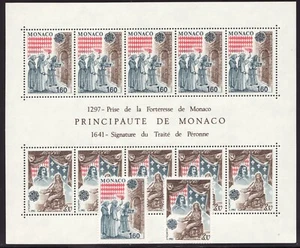 1982 - #1329 1330 & #1330a Monaco Souvenir Sheet / Europa cv$21 - Picture 1 of 1
