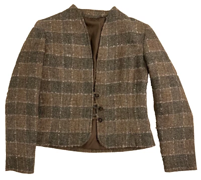 Cotswold Woollen Weavers Pure New Wool Tweed Check Plaid Jacket Blazer UK14 VGC - Image 1 of 4