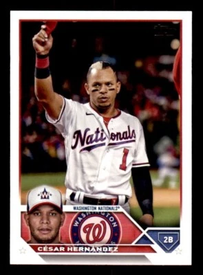 2023 Topps Series 1 #24 Cesar Hernandez Golden Mirror Image Variation SSP - Image 1 of 2