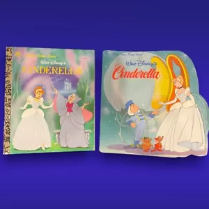 Lot of 2 Little Golden Book / Golden Super Shape Books Walt Disney - Cinderella - Picture 1 of 2