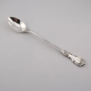 Reed & Barton Burgundy Sterling Silver Iced Tea Spoon - 7 5/8" - New Mark - Picture 1 of 3