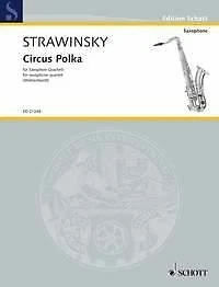 Circus Polka saxophone quartet (SATBar) Igor Stravinsky Schott Mu - Image 1 of 2