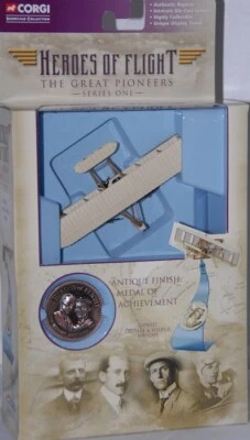 Corgi Heroes of Flight Orville & Wilbur Wright Airplane NEW CS90121 Retired Coin - Image 1 of 2