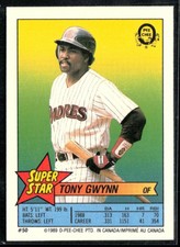 Tony Gwynn 1989 O-Pee-Chee Stickers Super Star Backs #50 San Diego Padres